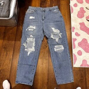 Light Blue Denim Mom Jeans